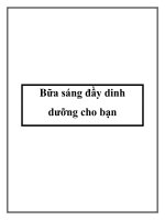 Bữa sáng đầy dinh dưỡng cho bạn pptx