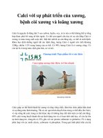 Calci với sự phát triển của xương, bệnh còi xương và loãng xương doc