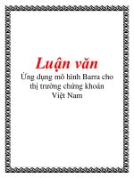 Luận văn: Ứng dụng mô hình Barra cho thị trường chứng khoán Việt Nam docx