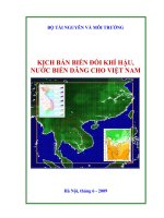 BỘ TÀI NGUYÊN VÀ MÔI TRƯỜNG - KNCH BẢN BIẾN ĐỔI KHÍ HẬU, NƯỚC BIỂN DÂNG CHO VIỆT NAM pdf