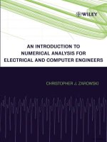 an introduction to numerical analysis for electrical and computer engineers - wiley