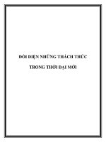 ĐỐI DIỆN NHỮNG THÁCH THỨC TRONG THỜI ĐẠI MỚI docx