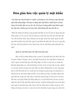 Đơn giản hóa việc quản lý mật khẩu ppt