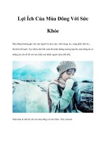 Lợi Ích Của Mùa Đông Với Sức Khỏe docx