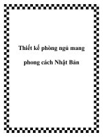 Thiết kế phòng ngủ mang phong cách Nhật Bản pptx