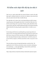 Sẽ kiểm soát chặt tiến độ dự án nhà ở mới pdf