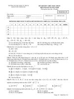 ĐỀ THI KẾT THÚC HOC PHẦN MÔN ĐẠI SỐ TUYẾN TÍNH ppt