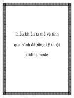 Điều khiển tư thế vệ tinh qua bánh đà bằng kỹ thuật sliding mode potx