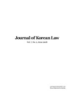 Journal of KoreanLaw Vol. 7, No. 2, June 2008 potx