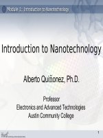 A nanoscale object moving autonomously over a self assembled microscopic structure has important nano robotics applications