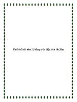 Thiết kế biệt thự 2,5 tầng trên diện tích 18x20m ppt