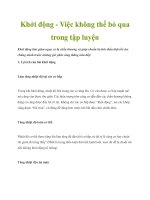 Khởi động - Việc không thể bỏ qua trong tập luyện doc