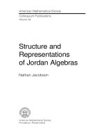structure and representation of jordan algebras - n. jacobson