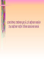 luận văn chương trình quản lý bệnh nhân tại bệnh viện tỉnh khánh hòa