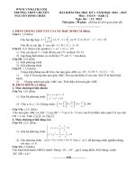 BÀI KIỂM TRA HỌC KỲ I NĂM HỌC 2012 – 2013 Môn : TOÁN – Khối 12 ppt