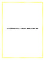 Những kiểu làm đẹp không nên thử trước khi cưới pot