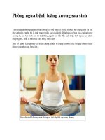 Phòng ngừa bệnh loãng xương sau sinh doc