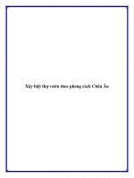 Xây biệt thự vườn theo phong cách Châu Âu doc