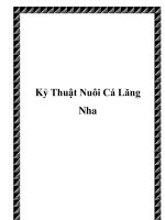 Kỷ Thuật Nuôi Cá Lăng Nha doc