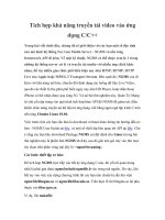 Tích hợp khả năng truyền tải video vào ứng dụng C/C++ doc