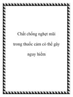 Chất chống nghẹt mũi trong thuốc cảm có thể gây nguy hiểm pdf