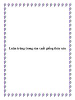 Luân trùng trong sản xuất giống thủy sản doc