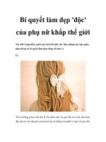 Bí quyết làm đẹp ''''độc'''' của phụ nữ khắp thế giới docx
