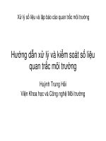 Hướng dẫn xử lý và kiểm soát số liệu