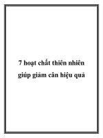7 hoạt chất thiên nhiên giúp giảm cân hiệu quả pptx