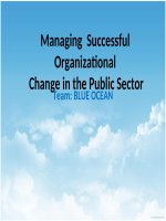 Quản trị sự thay đổi thành công trong các tổ chức ở khu vực công