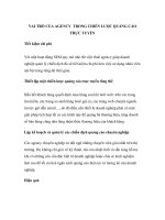 VAI TRÒ CỦA AGENCY TRONG CHIẾN LƯỢC QUẢNG CÁO TRỰC TUYẾN ppt