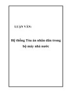 hệ thống tòa án nhân dân trong bộ máy nhà nước