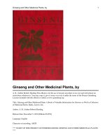Ginseng and Other Medicinal Plants doc