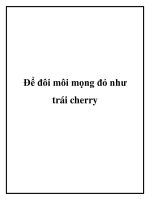 Để đôi môi mọng đỏ như trái cherry ppt