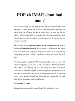 POP và IMAP, chọn loại nào ? pot
