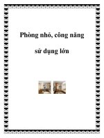 Phòng nhỏ, công năng sử dụng lớn pptx
