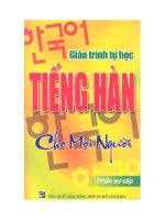 Giáo trình tự học tiếng Hàn cho mọi người (Phần sơ cấp) potx