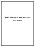 The last rhinoceros in Asia need protecting more carefully pdf
