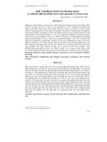 THỬ NGHIỆM NUÔI VỖ THÀNH THỤC VÀ KÍCH THÍCH SINH SẢN VỌP (GELOINA COAXANS) docx