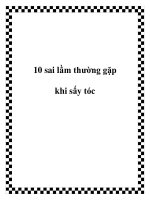 10 sai lầm thường gặp khi sấy tóc pdf