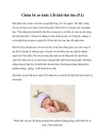 Chăm bé sơ sinh: Lỗi khó thứ tha (P.1) pdf