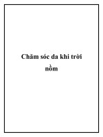 Chăm sóc da khi trời nồm ppt