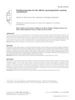 Health promotion for the elderly: gerontogeriatric nursing commitment potx