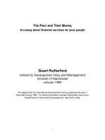 The Poor and Their Money An essay about financial services for poor people pdf
