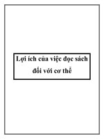 Lợi ích của việc đọc sách đối với cơ thể ppt