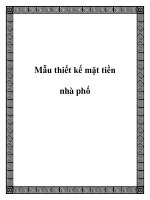 Mẫu thiết kế mặt tiền nhà phố pdf
