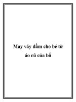 May váy đầm cho bé từ áo cũ của bố doc