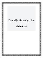 Dấu hiệu tắc lệ đạo bẩm sinh ở trẻ pptx