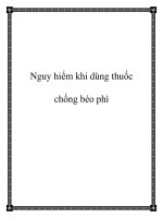 Nguy hiểm khi dùng thuốc chống béo phì ppt