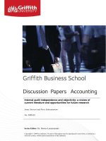 Internal audit independence and objectivity: a review of current literature and opportunities for future research ppt